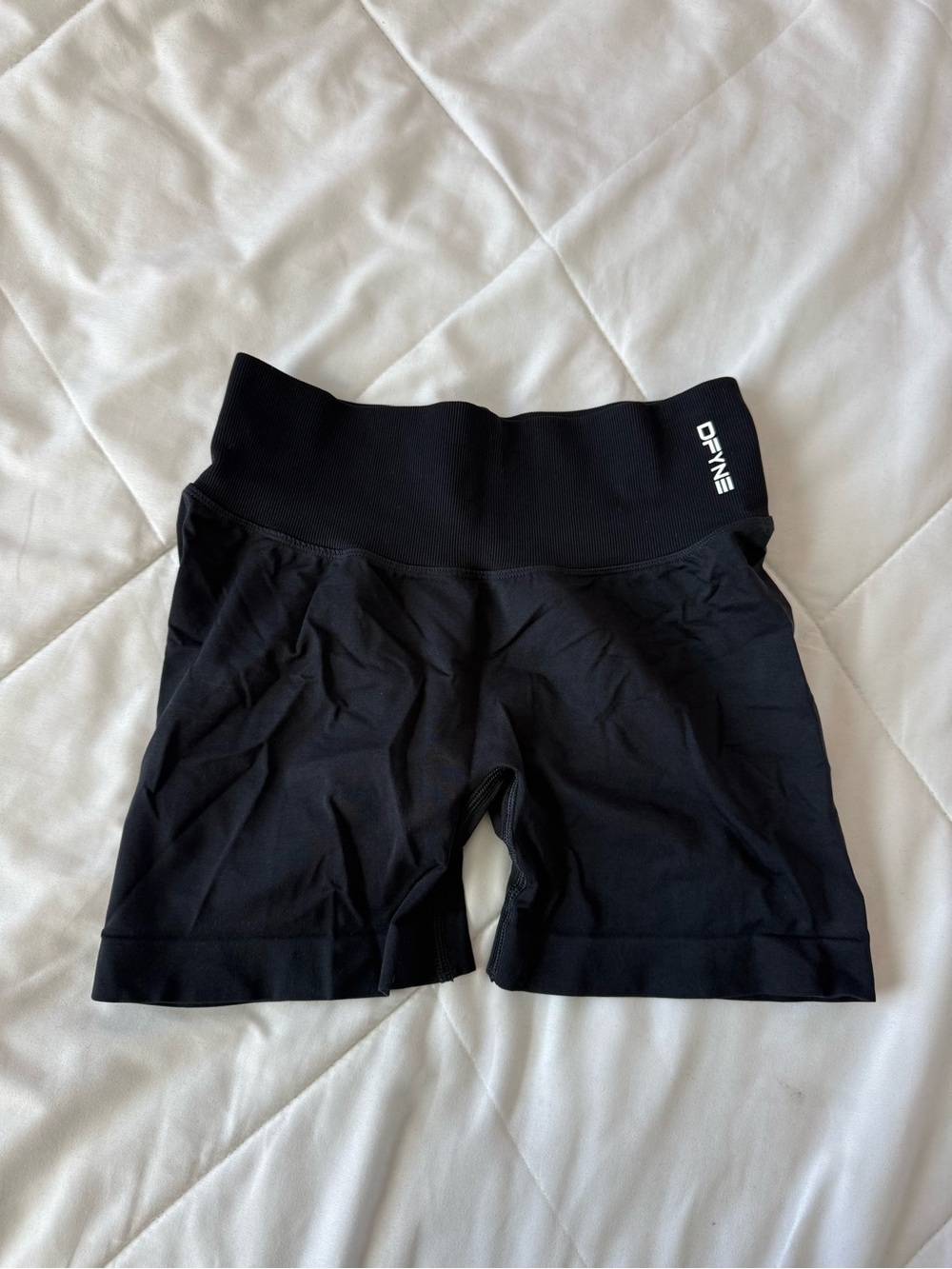 DFND High-Waist Black Athletic Compression Shorts